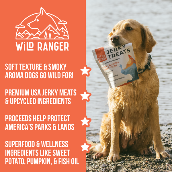 Chicken & Superfoods Dog Jerky Treats 8oz - Wild Ranger Pet
