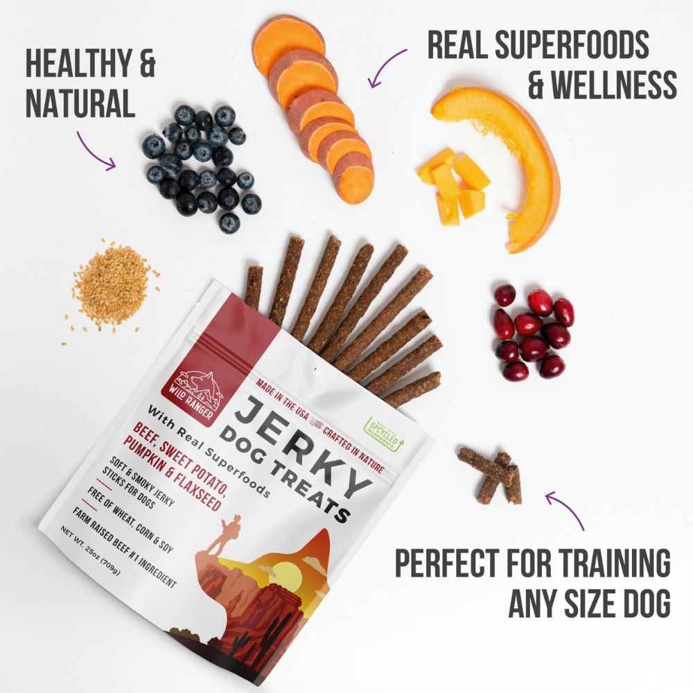 Beef &amp; Superfoods Dog Jerky Treats 25oz